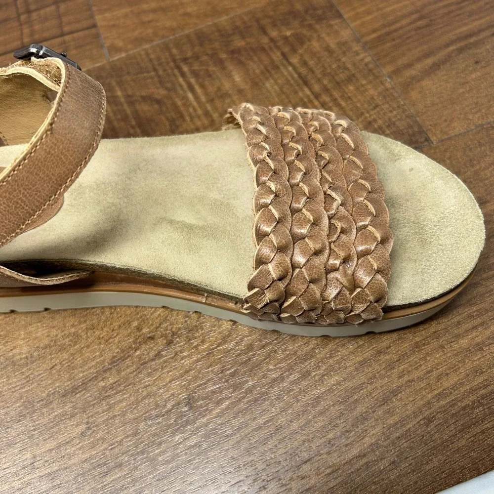 Womens Josef Seibel Clea 16 Camel Woven Platform Sandal size EU40